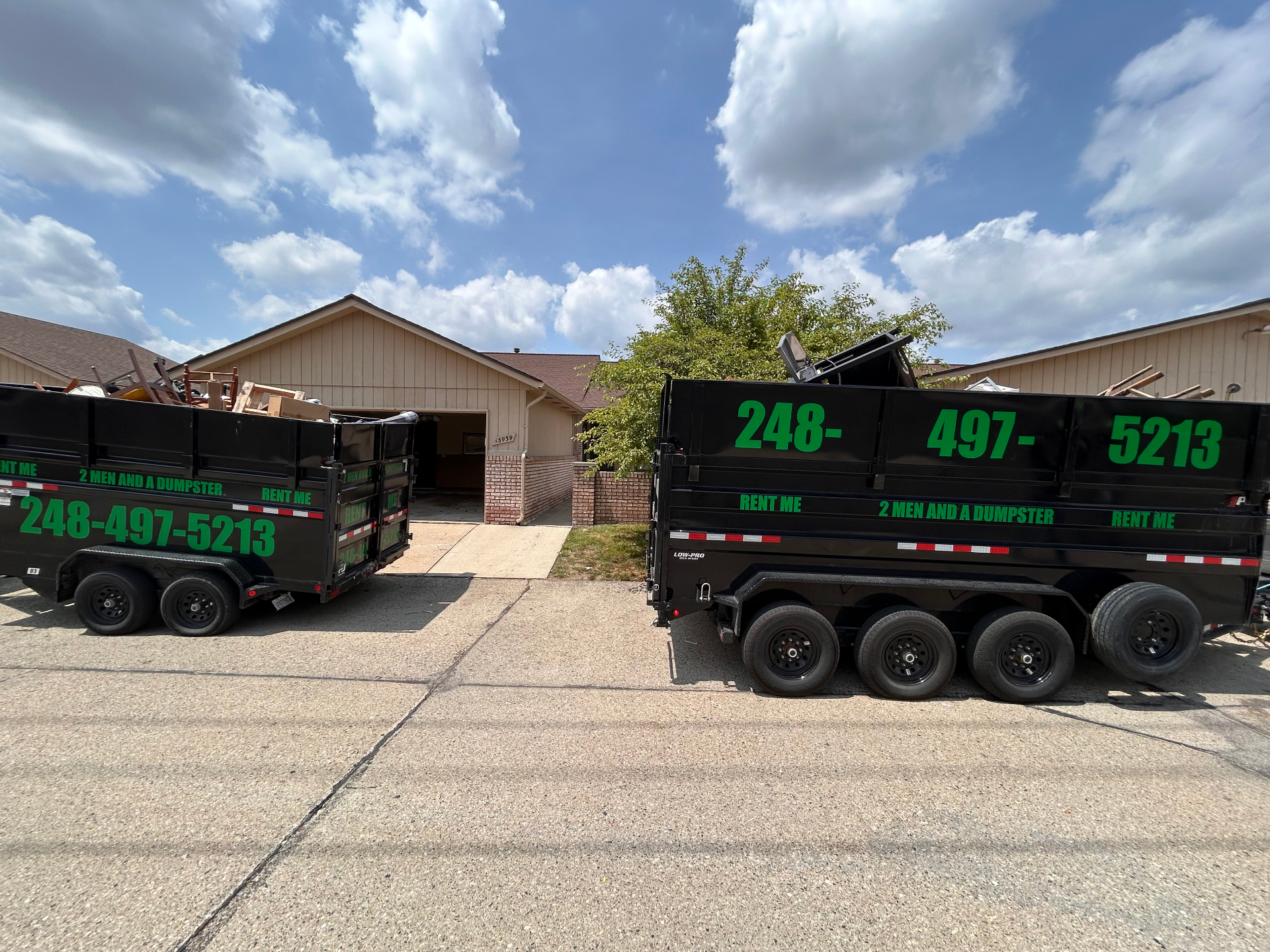 Commercial dumpster service